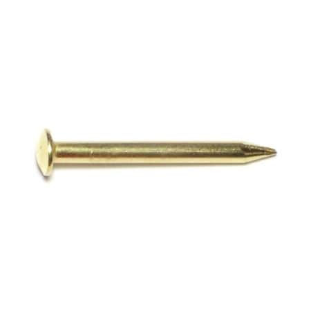 Midwest Fastener 1-1/2" Brass Plated Steel Flat Head Nails 10PK 69748